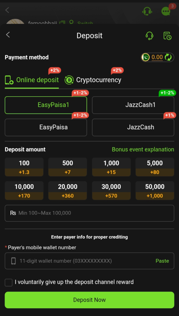 i8 Game Deposit and Withdrawal